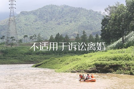 不适用于诉讼离婚 不适用于诉讼离婚