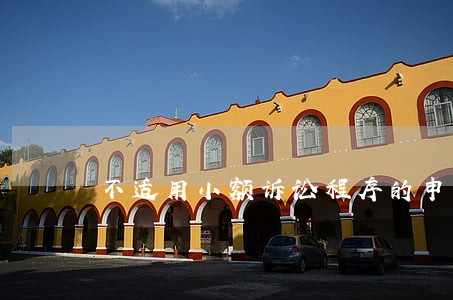 不适用小额诉讼程序的申请