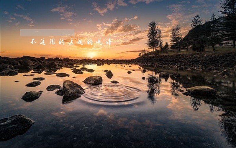 不适用的法规的成语