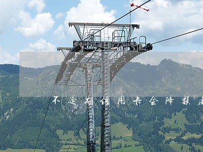 不逾期信用卡会降额度么