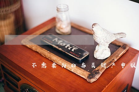 不需要为公务员财产申报立法 不需要为公务员财产申报立法