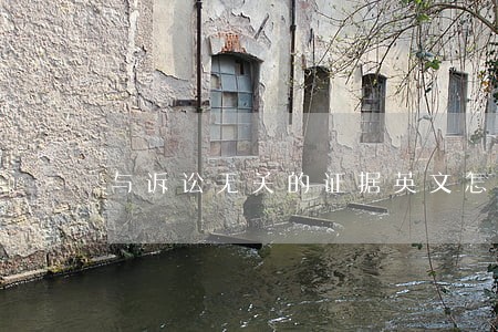 与诉讼无关的证据英文怎么写 与诉讼无关的证据英文怎么写