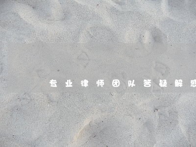 专业律师团队答疑解惑 专业律师团队答疑解惑