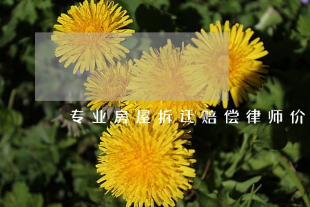 专业房屋拆迁赔偿律师价格价位 专业房屋拆迁赔偿律师价格价位