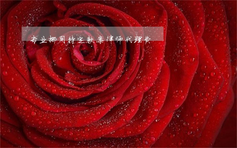 专业挪用特定款案律师代理费