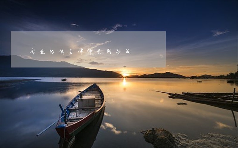 专业的债务律师费用咨询 专业的债务律师费用咨询