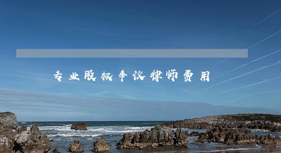 专业股权争议律师费用 专业股权争议律师费用