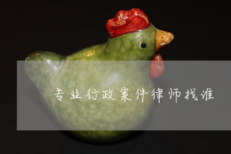专业行政案件律师找谁