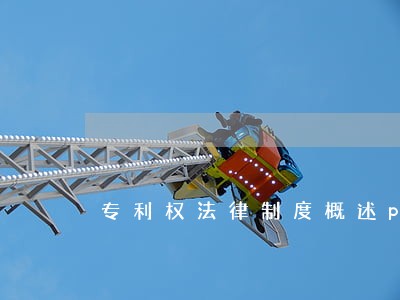 专利权法律制度概述ppt课件 专利权法律制度概述ppt课件