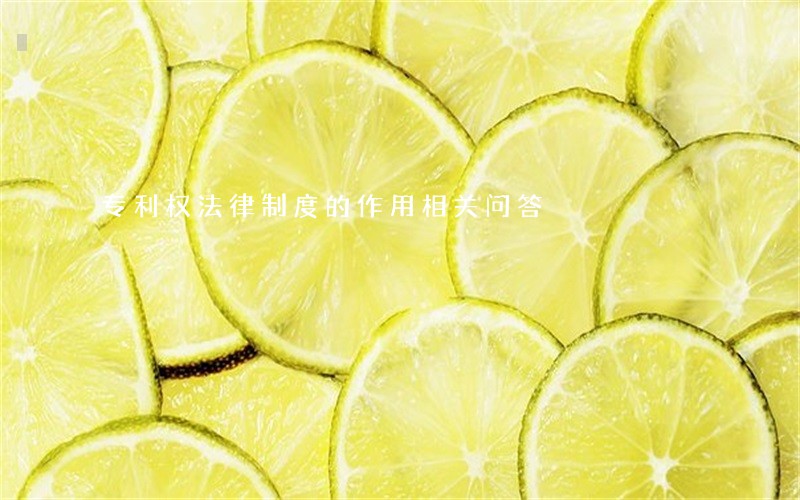 专利权法律制度的作用相关问答