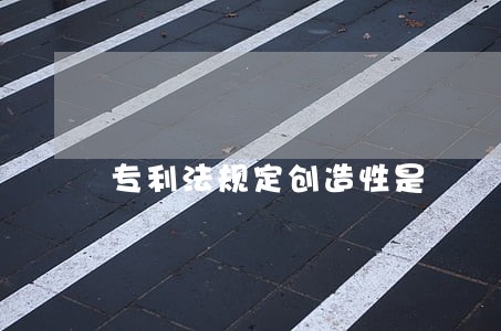 专利法规定创造性是