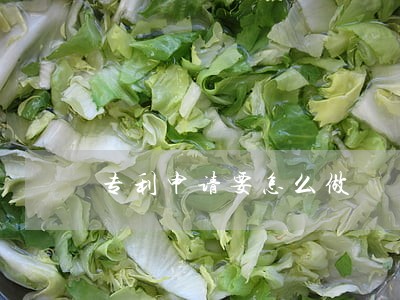专利申请要怎么做 专利申请要怎么做