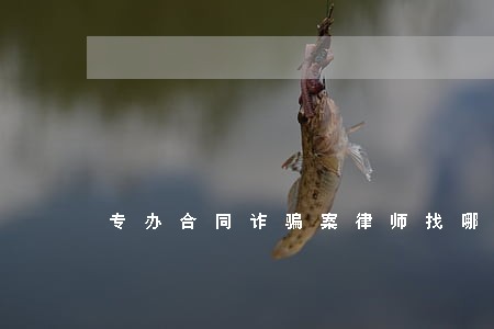 专办合同诈骗案律师找哪家 专办合同诈骗案律师找哪家