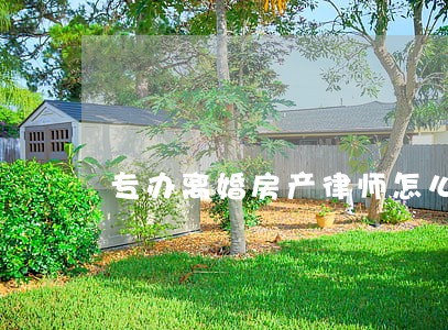 专办离婚房产律师怎么收费