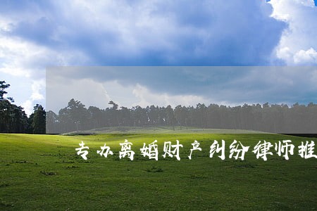 专办离婚财产纠纷律师推荐 专办离婚财产纠纷律师推荐