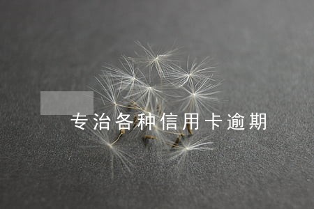 专治各种信用卡逾期 专治各种信用卡逾期