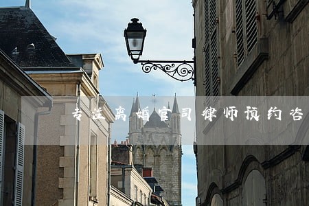 专注离婚官司律师预约咨询 专注离婚官司律师预约咨询