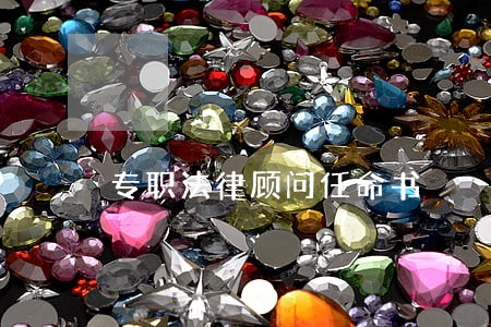 专职法律顾问任命书