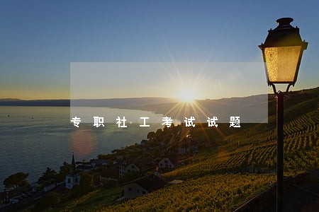 专职社工考试试题 专职社工考试试题