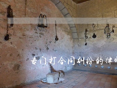 专门打合同纠纷的律师
