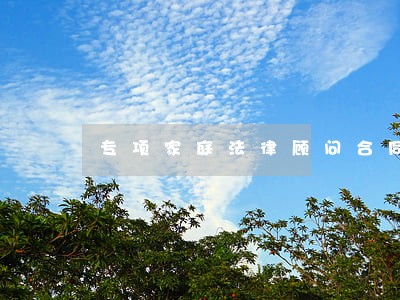 专项家庭法律顾问合同