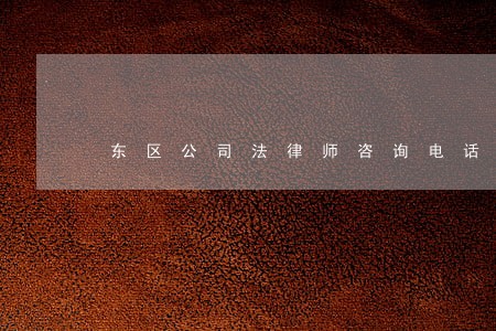 东区公司法律师咨询电话 东区公司法律师咨询电话