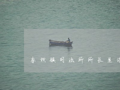 东坝镇司法所所长是谁