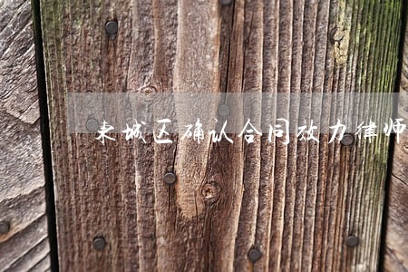 东城区确认合同效力律师法律服务 东城区确认合同效力律师法律服务