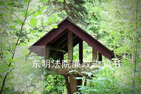 东明法院廉政告知书 东明法院廉政告知书