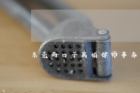 东莞两口子离婚律师事务所 东莞两口子离婚律师事务所