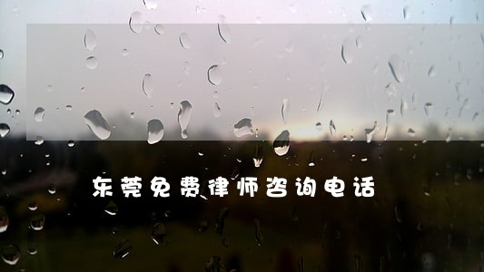 东莞免费律师咨询电话 东莞免费律师咨询电话