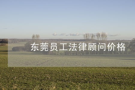 东莞员工法律顾问价格
