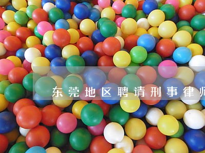 东莞地区聘请刑事律师团队
