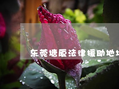 东莞塘厦法律援助地址 东莞塘厦法律援助地址