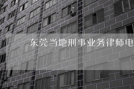 东莞当地刑事业务律师电话微信