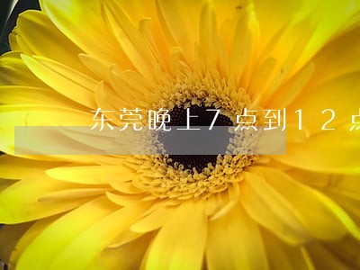 东莞晚上7点到12点兼职 东莞晚上7点到12点兼职