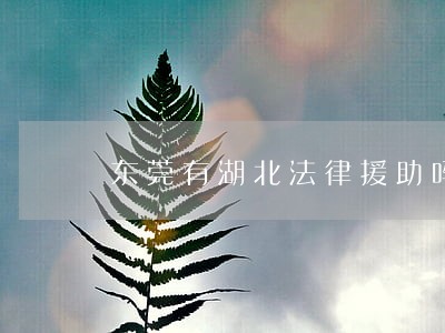 东莞有湖北法律援助吗 东莞有湖北法律援助吗