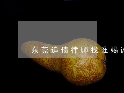 东莞追债律师找谁竭诚服务 东莞追债律师找谁竭诚服务