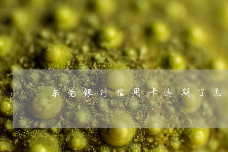 东莞银行信用卡逾期了怎么办 东莞银行信用卡逾期了怎么办