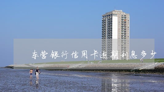 东营银行信用卡逾期利息多少