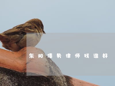 东阳债务律师找谁好 东阳债务律师找谁好