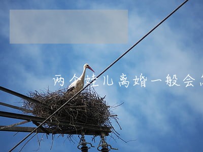 两个娃儿离婚一般会怎么判 两个娃儿离婚一般会怎么判