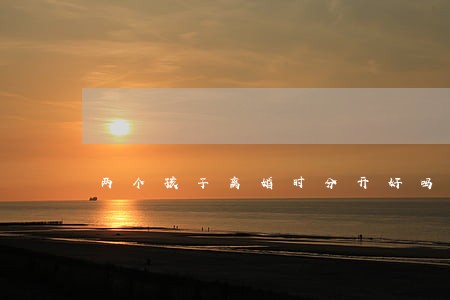 两个孩子离婚时分开好吗 两个孩子离婚时分开好吗