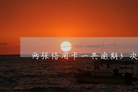 两张信用卡一共逾期3次