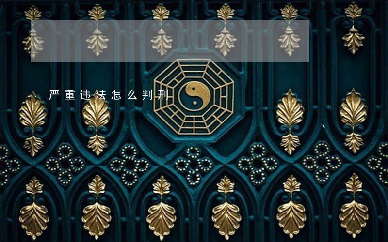 严重违法怎么判刑 严重违法怎么判刑