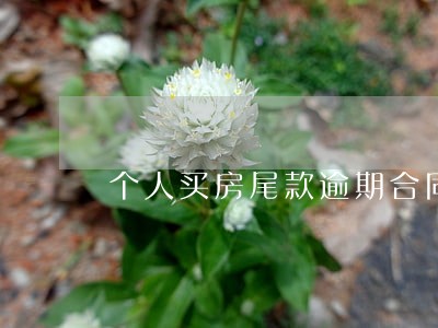 个人买房尾款逾期合同解约6 个人买房尾款逾期合同解约6