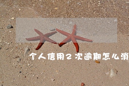 个人信用2次逾期怎么消掉 个人信用2次逾期怎么消掉