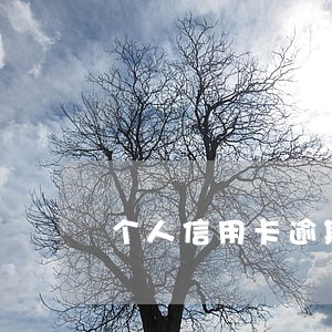 个人信用卡逾期一次有什么影响 个人信用卡逾期一次有什么影响