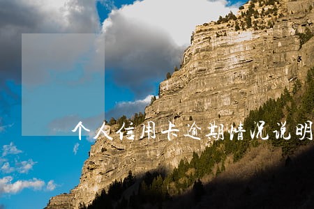 个人信用卡逾期情况说明原因 个人信用卡逾期情况说明原因