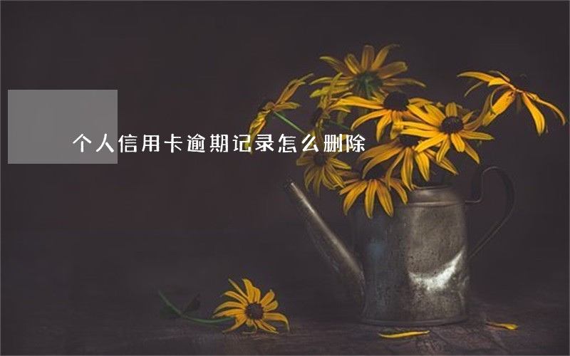 个人信用卡逾期记录怎么删除 个人信用卡逾期记录怎么删除